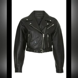 Slate and Willow Cropped Motto Jacket